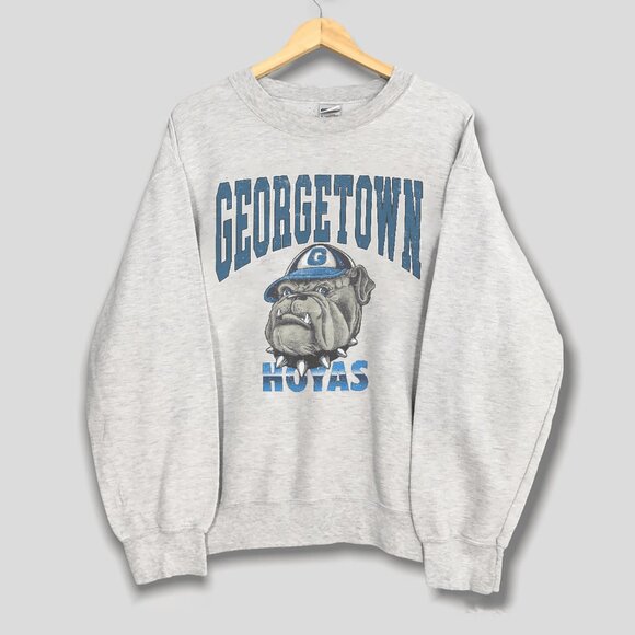 Vintage 90s Georgetown University Unisex Sweatshirt, Georgetown Hoyas Basketball - Picture 1 of 2